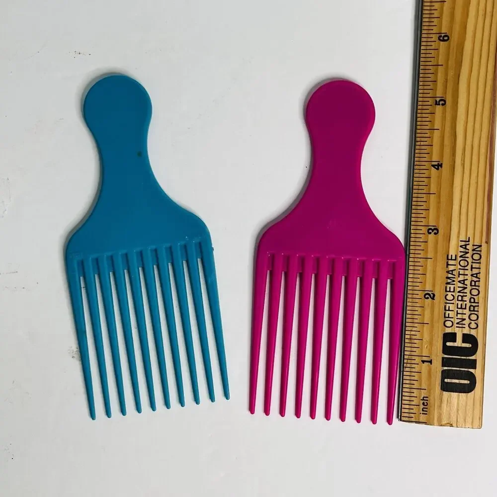 vintage goody hair pick lift comb‎ pink teal solid usa 80s 90s nostalgia props